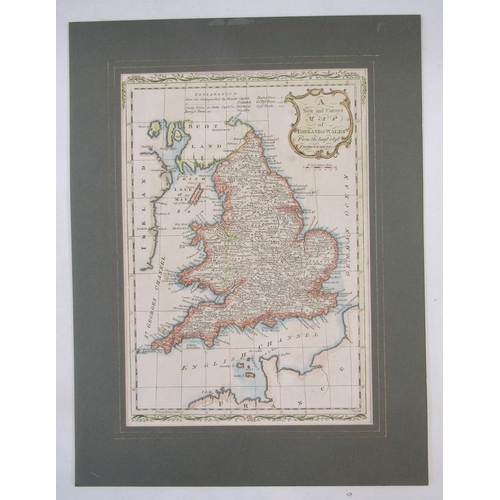 320 - Hand coloured engraved map of A New and Correct Map of England and Wales, From the Latest and Best I... 