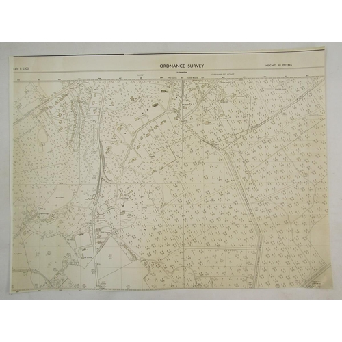 332 - Four ordnance survey maps of Surrey: Lower Bourne, Surrey, Surrey Dockenfield, Peper Harrow, Kent St... 