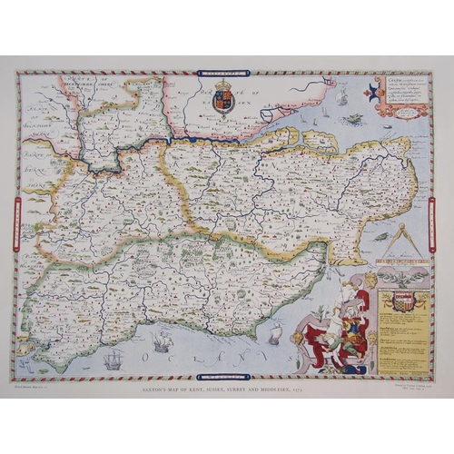 333 - Two reproduction maps, comprising: Map of the World, possibly after Joannes Jansonius, Amsterdam, an... 