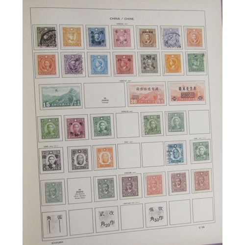 34 - All world stamps: collection of 4 albums and 2 stockbooks in bag of mostly used post-1920 definitive... 