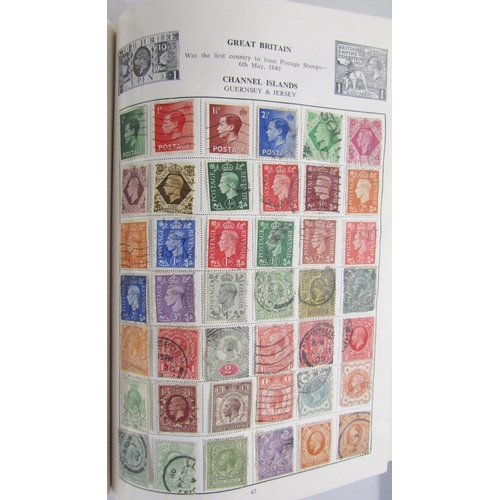 34 - All world stamps: collection of 4 albums and 2 stockbooks in bag of mostly used post-1920 definitive... 