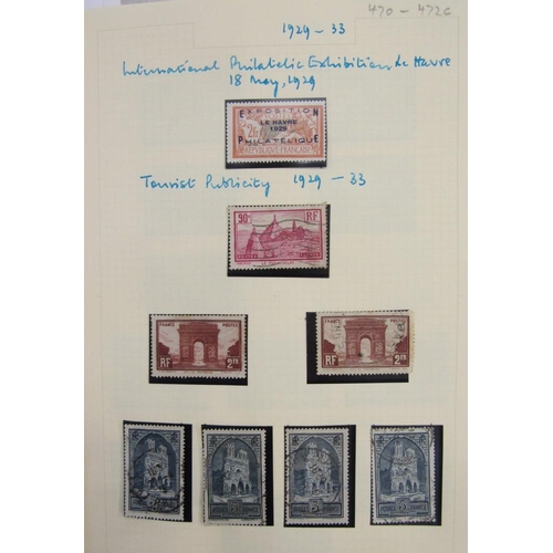 38 - Stamps of France: Comprehensive collection in album of mostly used definitives, commemorative and ot... 