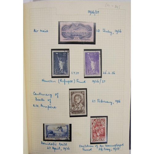 38 - Stamps of France: Comprehensive collection in album of mostly used definitives, commemorative and ot... 