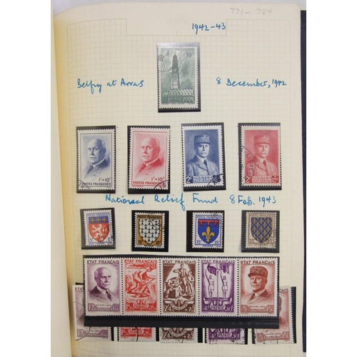 38 - Stamps of France: Comprehensive collection in album of mostly used definitives, commemorative and ot... 