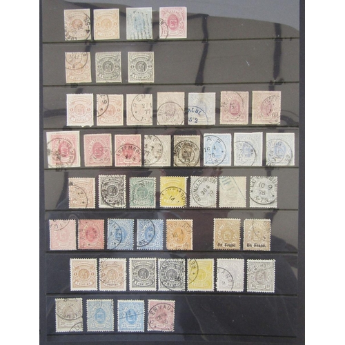 45 - Luxembourg stamps: Accumulation of 300 plus stamps on 7 sides of stock sheets, mint and used, 1859 t... 