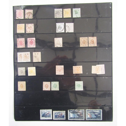 45 - Luxembourg stamps: Accumulation of 300 plus stamps on 7 sides of stock sheets, mint and used, 1859 t... 