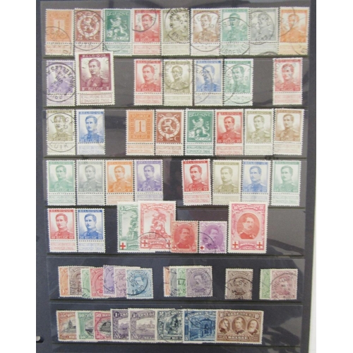 46 - Belgium and Belgian Congo stamps: accumulation of various issues, 1848 to 1950s on 7 stock sheets, m... 