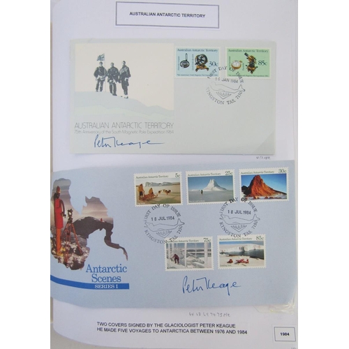 47 - Australian Antarctic Territory/Antarctica stamps: mint and used collection in well written-up, 140 p... 