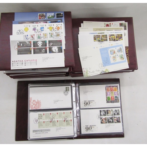 52 - GB Stamps: 1967-2016 cover collection in 8 Royal Mail maroon albums of mostly typed address, philate... 