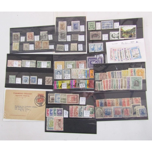 56 - World stamps: Mint & used definitives, commemoratives etc from mid 1800s on stock card/sheet & in pa... 