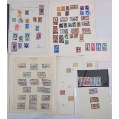 58 - Egypt stamps: Early to mid-period accumulation, mint and used, on remaindered pages with higher valu... 