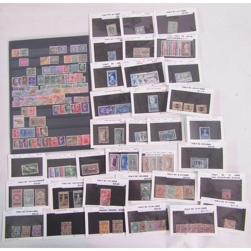 61 - Italian stamps: Various definitives, commemoratives, air, parcel and postage due of 1880s to 1960s, ... 