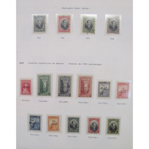 68 - Stamps of Turkey: Large collection in 4 albums of mint & used, 1865-1997, including numerous sets an... 