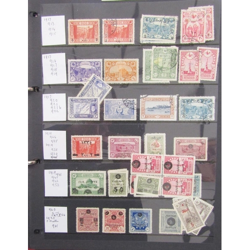 68 - Stamps of Turkey: Large collection in 4 albums of mint & used, 1865-1997, including numerous sets an... 