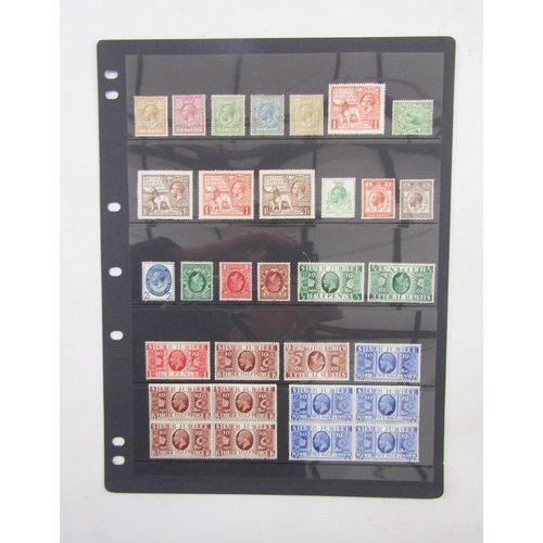 83 - GB stamps: KGV mint definitives and commemoratives on 3 Hagner stock-sheets, both mounted and unmoun... 