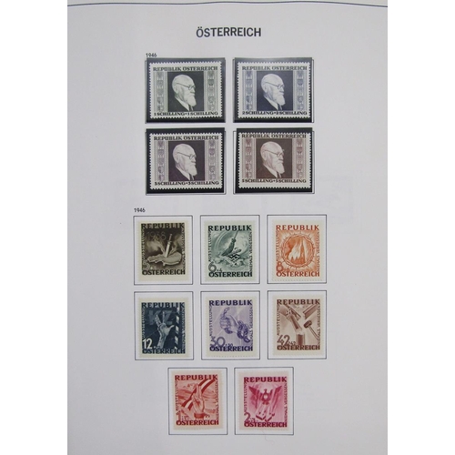 9 - Stamps of Austria & Czechoslovakia. Austrian mint in album from 1945 to 1980s with complete sets wit... 