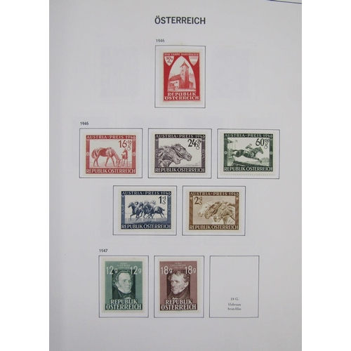 9 - Stamps of Austria & Czechoslovakia. Austrian mint in album from 1945 to 1980s with complete sets wit... 