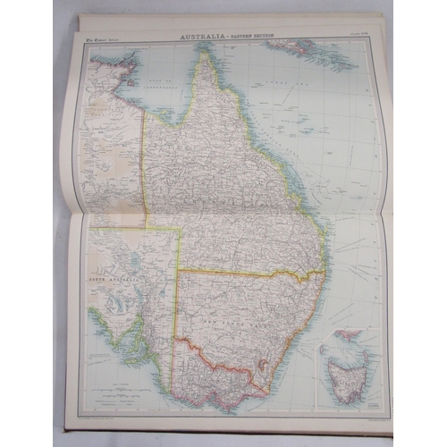 323 - The Times Survey Atlas of the World, JG Bartholomew, 1922, two volumes (poor condition). Quantity lo... 