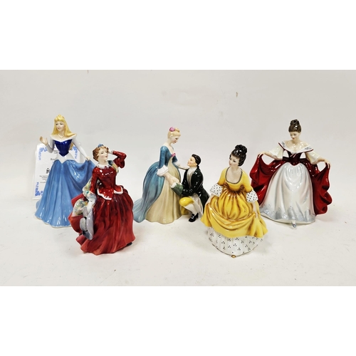 10 - Five Royal Doulton figures of ladies comprising Walt Disney's 'Sleeping Beauty Aurora', limited edit... 