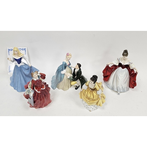 10 - Five Royal Doulton figures of ladies comprising Walt Disney's 'Sleeping Beauty Aurora', limited edit... 