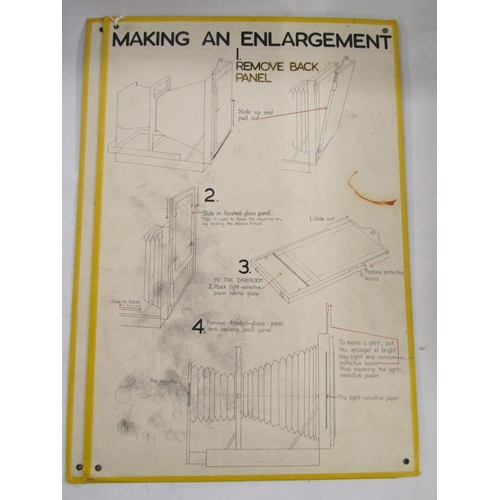 107A - Early 20th century negative enlarger demonstration kit with instructions, with wooden photographic p... 