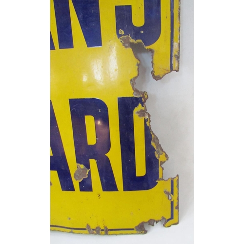 108B - Colman's Mustard advertising sign , metal, with loss and rust, 90 x 94 cm. approx