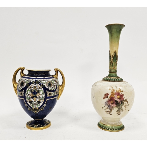 48 - Two Royal Worcester vases, late 19th century, printed puce marks, the first with shape no.1661, reg ... 