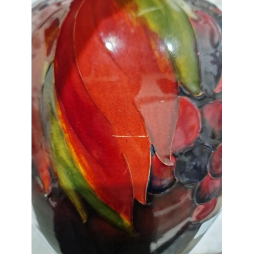 50A - LOT WITHDRAWN - Moorcroft 'Leaf and Berry' pattern oviform vase, 20th century, painted and impressed... 