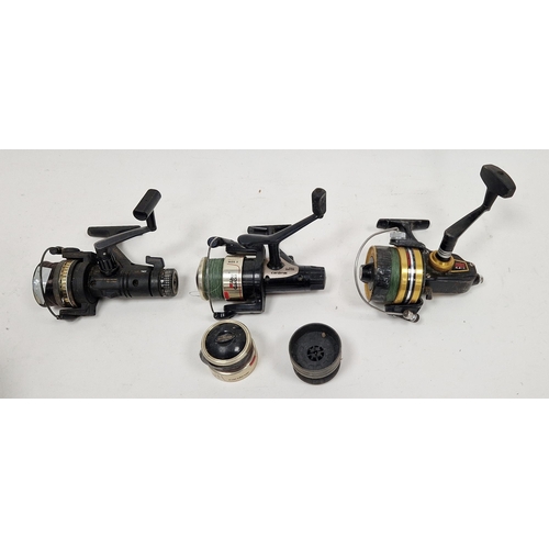 173 - Cardinal spinning fishing reel, a Dual Range reel, a Penn 750SS spinning reel and assorted vintage s... 