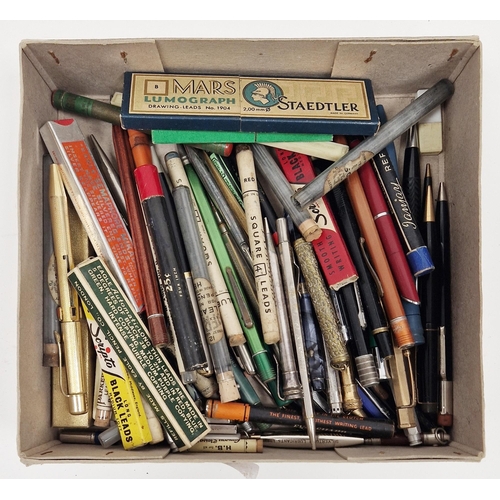 209 - Collection of vintage ballpoint pens and pencils, including silver-plated and rolled gold propelling... 