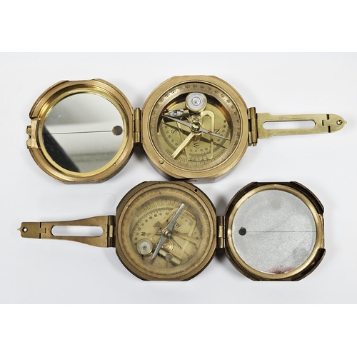 215 - Nauticalia brass replica maritime compass, model 09112 and a Stanley (London) Natural Sine compass i... 