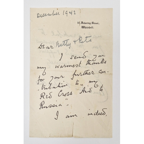 219 - Letter from Clementine Churchill (1885-1977) dated December 1942, on 10 Downing Street, Whitehall he... 