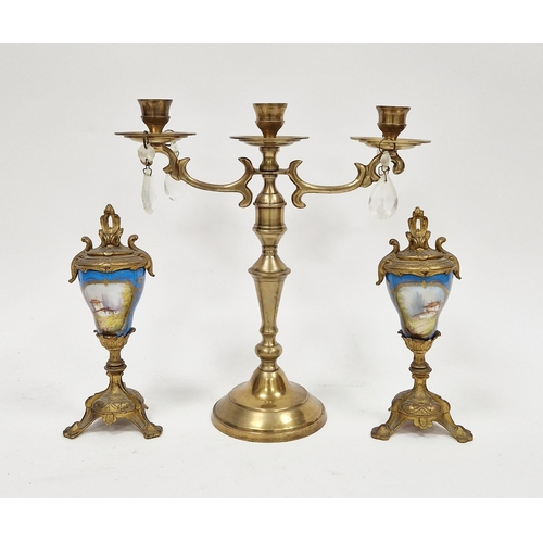 229 - LOT WITHDRWAN (the vases have benn added to lot 1005) - A pair of Sevres-style porcelain and gilt-me... 