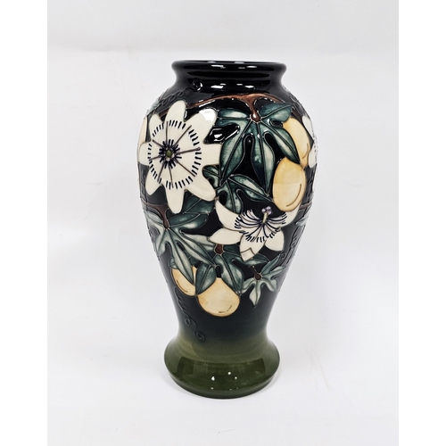 23 - Moorcroft 'Passion Flower' pattern everted baluster vase, designed by Rachel Bishop, printed and pai... 