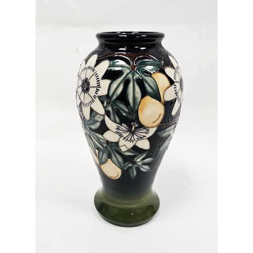 23 - Moorcroft 'Passion Flower' pattern everted baluster vase, designed by Rachel Bishop, printed and pai... 