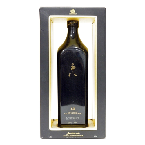 276 - Johnnie Walker 100 years of the striding man 1908-2008 12 year black label blended Scotch whisky, 75... 