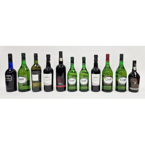 296 - Selection of fortified wines to include three litres and two bottles of Croft Original, two bottles ... 