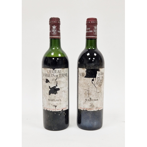 324 - Two bottles of Chateau Marquis de Terme Margaux Grand Cru Classe 1979 (mid shoulder/low neck) (2)