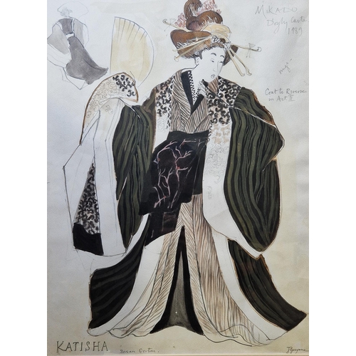 377 - Theatre costume designs for 'The Gondoliers' and 'The School for Scandal' by the same artist, indist... 