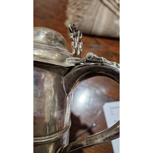 453 - George III silver tankard by Peter & Anne Bateman, London 1797, of cylindrical form with moulded gir... 