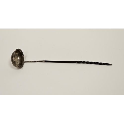 496 - Georgian silver toddy ladle, hallmarked London, indistinct date code, probably 1781, makers marks fo... 