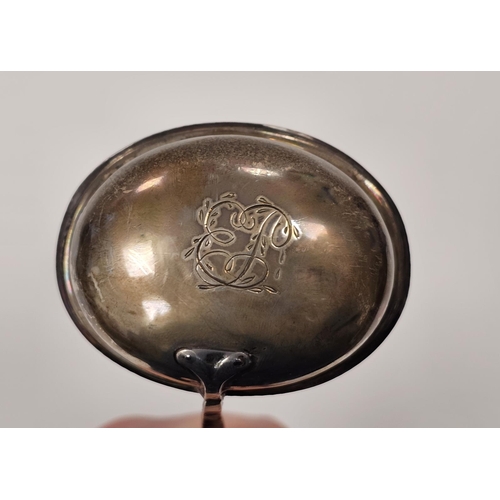 496 - Georgian silver toddy ladle, hallmarked London, indistinct date code, probably 1781, makers marks fo... 