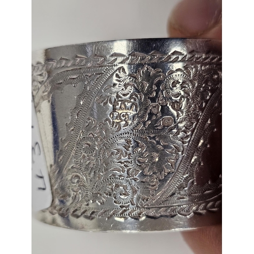 503 - George V Silver Jubilee commemorative silver napkin ring by Asprey & Co Ltd, London 1935, of plain f... 