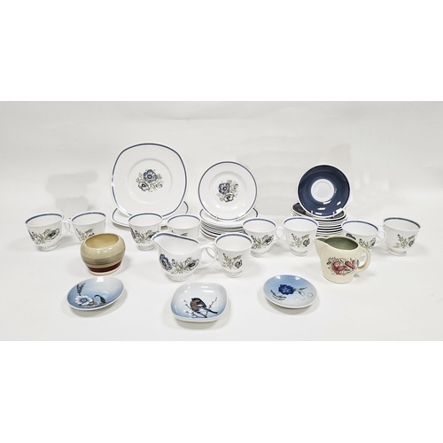 52 - Susie Cooper bone china 'Glen Mist' pattern part tea service, an Art Deco milk-jug and sugar-bowl an... 