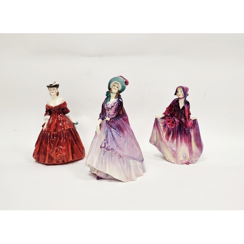 7 - Three Royal Doulton bone china figures of ladies, comprising 'The Paisley Shawl' HN1YOY, reg no. 733... 