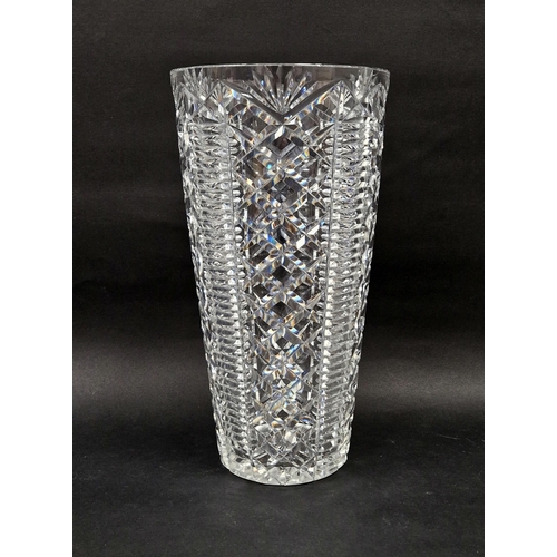 97 - A substantial Waterford cut glass vase, height 14