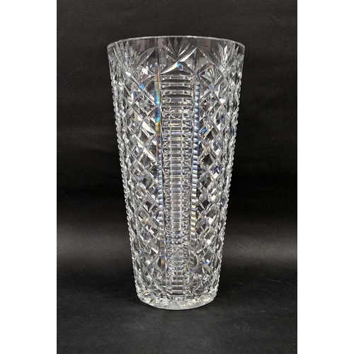 97 - A substantial Waterford cut glass vase, height 14