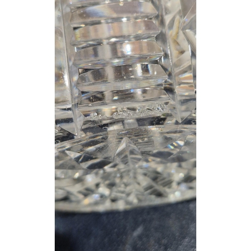 97 - A substantial Waterford cut glass vase, height 14