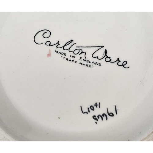 26 - Art Deco Carltonware Phoenix pattern baluster jug, printed and painted in a bright palette with a ph... 