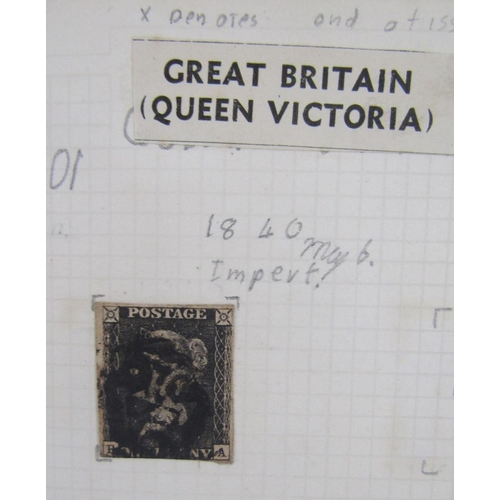 101 - GB & Br Empire stamps: Two red Portwall partially filled albums of mainly mint/used definitives and ... 